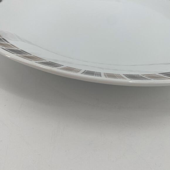 Vtg Harmony House Highlander Servings platter MCM white brown Japan 12 1/4” - Picture 5 of 5